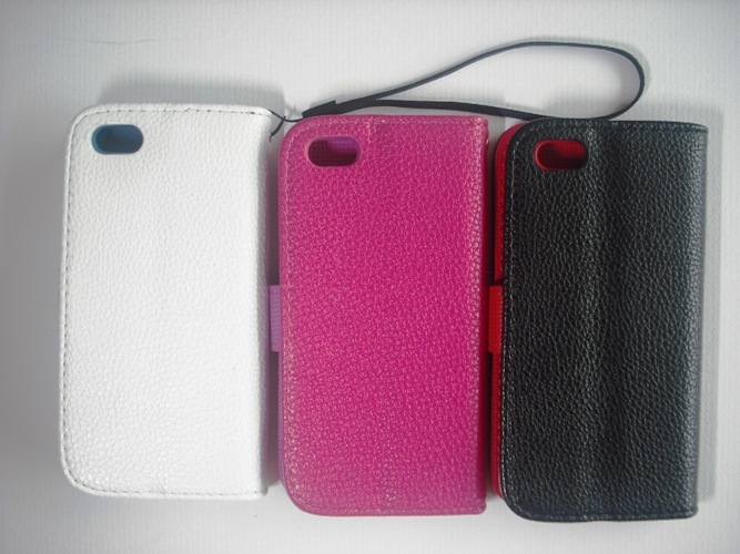iPhone 5 Leather Case - Book Type With Clip